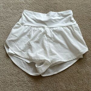 white athletic shorts
